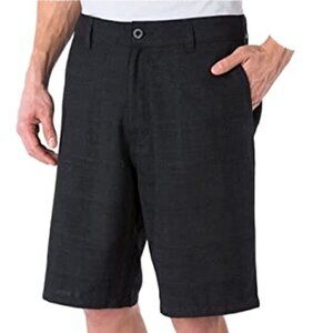 O'Neill Flat Front Shorts Charcoal Plaid sz 36